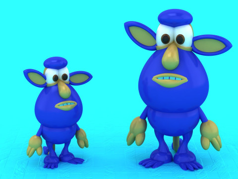 Blaues Booba 2 Spielzeug 3D-druckbares Modell 3D Druckmodell
