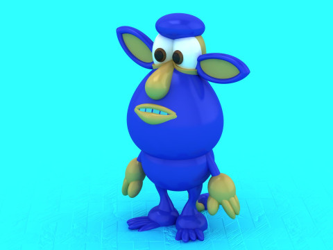 Niebieski model zabawki Booba 2 do druku 3D Model do druku 3D