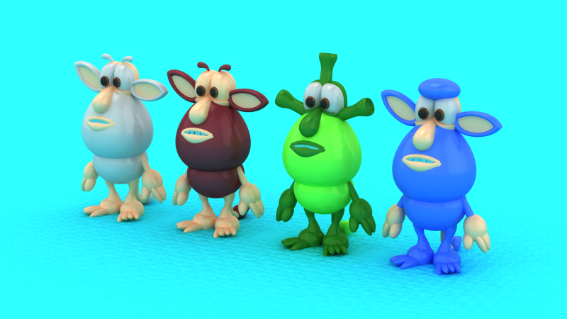 Model postaci do druku 3D Booba z serii 2 Model do druku 3D .c4d .max .obj .3ds .fbx .stl .blend 