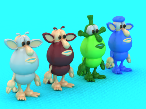 Model postaci do druku 3D Booba z serii 2 Model do druku 3D