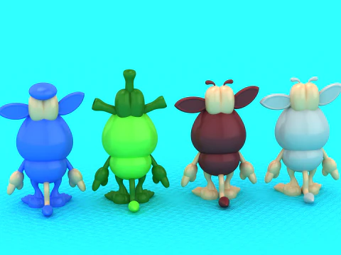 Booba 2 Series Character Toy 3D Printable Model 3D Print Model