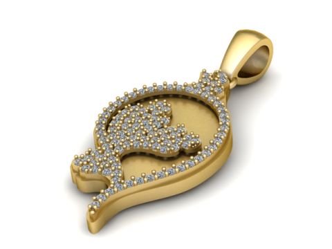 Ozdobny wisiorek z sylwetką liścia Model do druku 3D Model do druku 3D