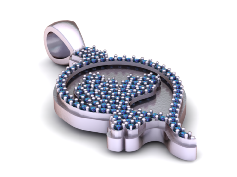 Ozdobny wisiorek z sylwetką liścia Model do druku 3D Model do druku 3D