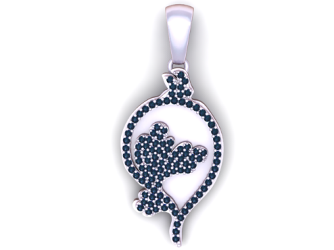 Ozdobny wisiorek z sylwetką liścia Model do druku 3D Model do druku 3D