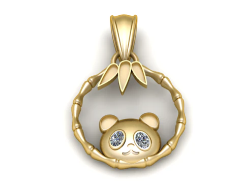 Lindo colgante de panda beb&eacute; modelo imprimible en 3D Modelo de impresión 3D