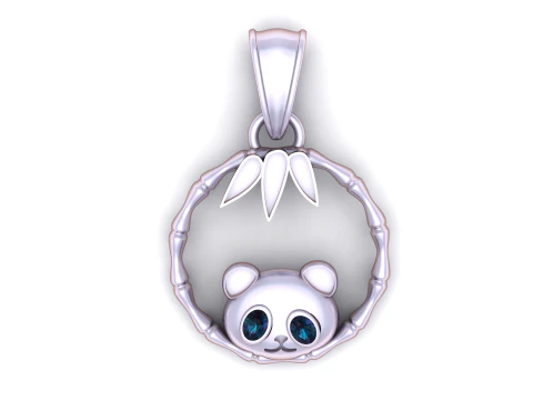 Cute Baby Panda Pendant 3D Printable Model 3D Print Model