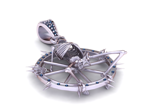 Model Cetak 3d Liontin Tubuh Kerangka Model Cetak 3D