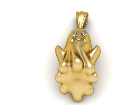 Gost pingente modelo 3D para impress&atilde;o Modelo de Impressão 3D