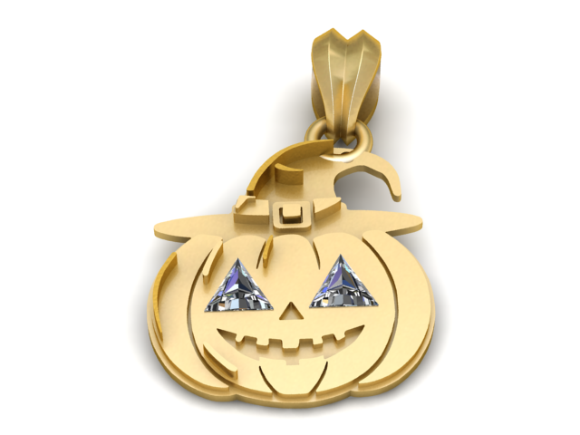 Modello stampabile 3D con ciondolo occhi di zucca Modello di stampa 3D .c4d .max .obj .3ds .fbx .stl .blend