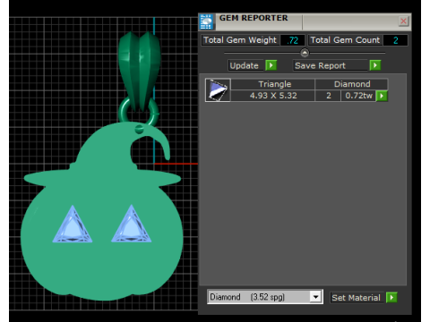 Modello stampabile 3D con ciondolo occhi di zucca Modello di stampa 3D