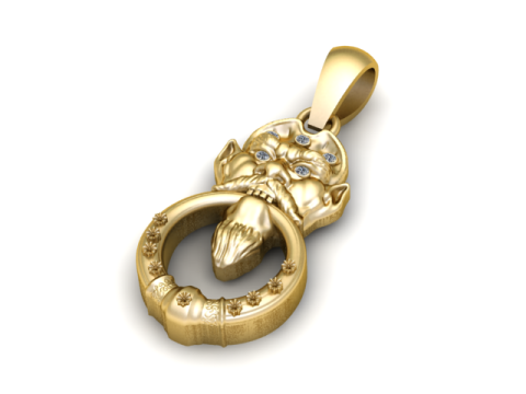 Model 3D do druku 3D z karłowatym złotym wisiorkiem Model do druku 3D