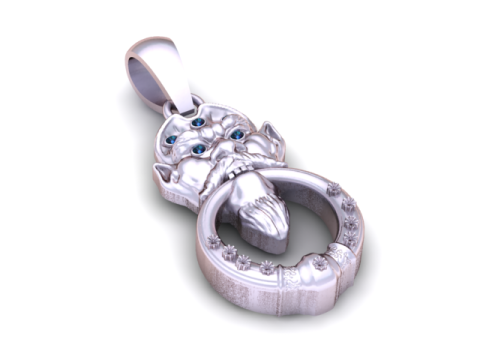 Model 3D do druku 3D z karłowatym złotym wisiorkiem Model do druku 3D