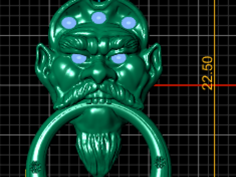 Model 3D do druku 3D z karłowatym złotym wisiorkiem Model do druku 3D