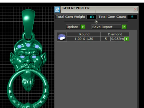 Dwarf Gold Pendant 3D Printable Model 3D Print Model