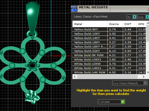 Elegant Floral Loop Pendant 3D Printable Model 3D Print Model