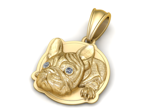 Adorabile ciondolo Bulldog francese modello stampabile 3D Modello di stampa 3D