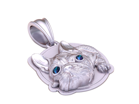 Adorabile ciondolo Bulldog francese modello stampabile 3D Modello di stampa 3D