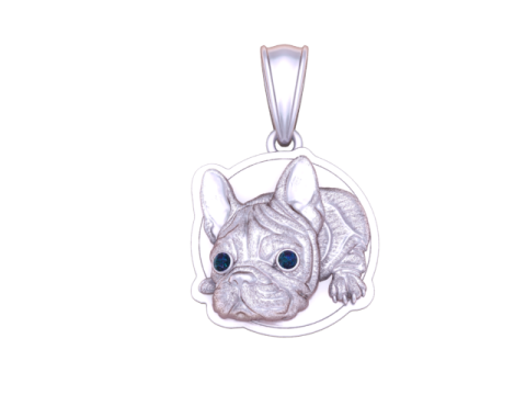 Adorabile ciondolo Bulldog francese modello stampabile 3D Modello di stampa 3D