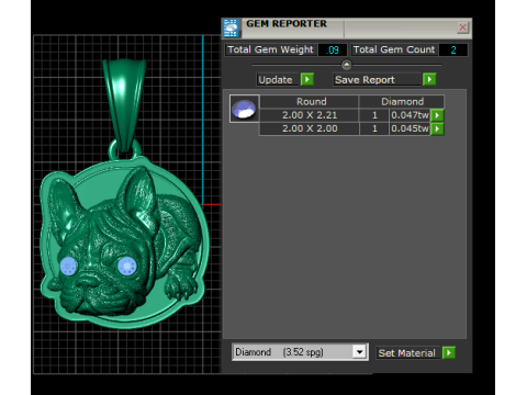 Adorabile ciondolo Bulldog francese modello stampabile 3D Modello di stampa 3D