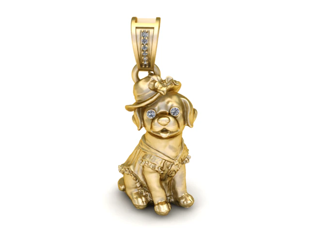 Lady Dog 3D Printable Model 3D Print Model .c4d .max .obj .3ds .fbx .stl .blend 