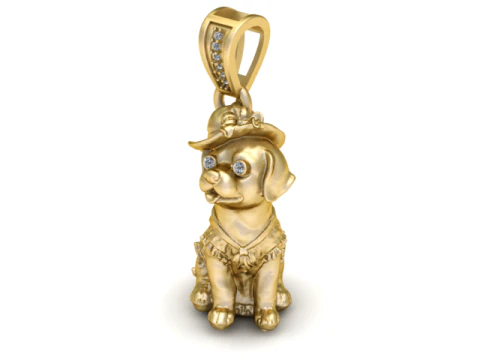 Lady Dog 3D Printable Model 3D Print Model