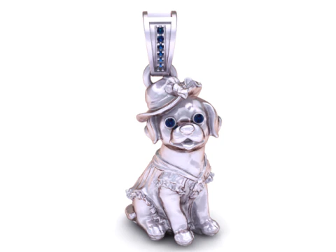 Lady Dog 3D Printable Model 3D Print Model