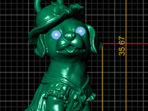 Model Cetak 3D Anjing Wanita Model Cetak 3D