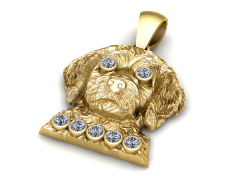 Colgante de cabeza de cachorro modelo imprimible en 3D Modelo de impresión 3D