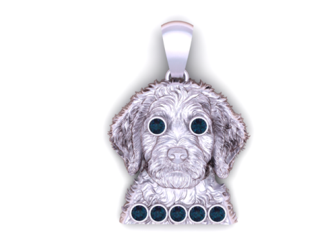 Colgante de cabeza de cachorro modelo imprimible en 3D Modelo de impresión 3D