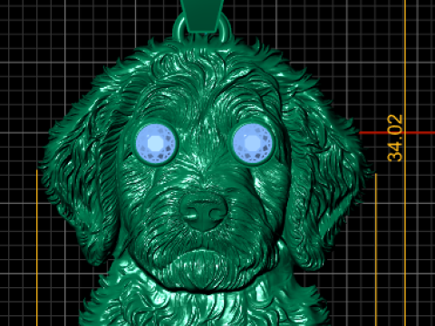 Colgante de cabeza de cachorro modelo imprimible en 3D Modelo de impresión 3D