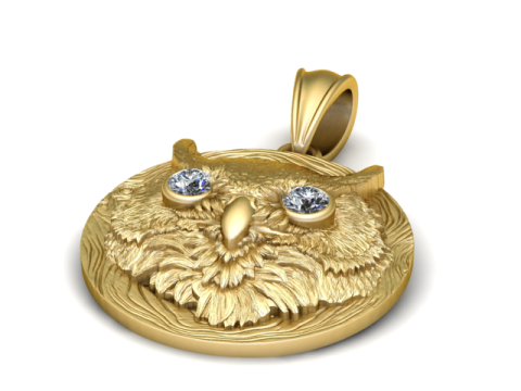 Colgante de cara de búho modelo imprimible en 3D Modelo de impresión 3D