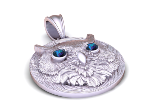 Colgante de cara de búho modelo imprimible en 3D Modelo de impresión 3D