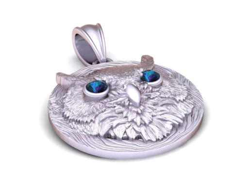 Owl Face Pendant 3D Printable Model 3D Print Model