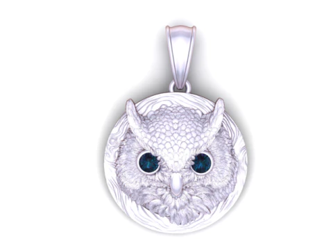 Owl Face Pendant 3D Printable Model 3D Print Model
