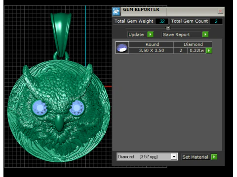 Owl Face Pendant 3D Printable Model 3D Print Model