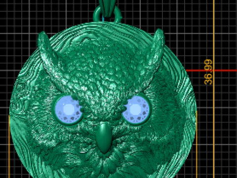 Owl Face Pendant 3D Printable Model 3D Print Model