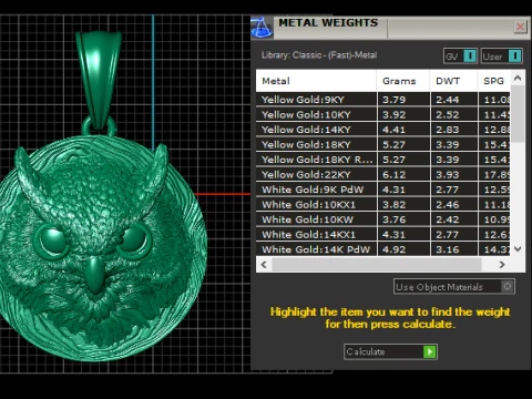 Owl Face Pendant 3D Printable Model 3D Print Model