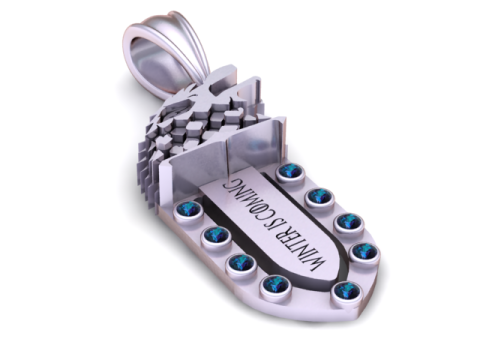 ウルフ クレスト シールド ペンダント 3D 印刷可能モデル 3Dプリントモデル