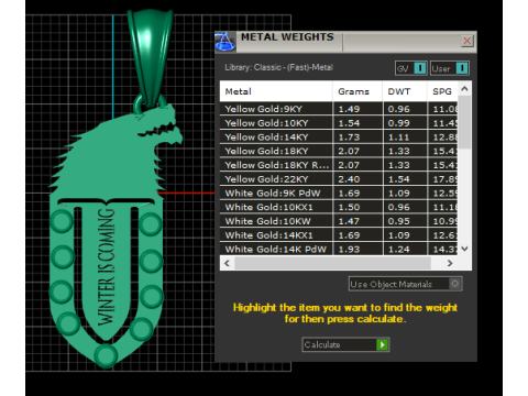 ウルフ クレスト シールド ペンダント 3D 印刷可能モデル 3Dプリントモデル
