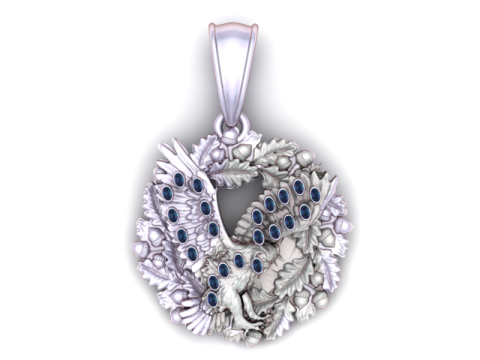 राजसी ईगल पेंडेंट 3डी प्रिंट करने योग्य मॉडल 3D प्रिंट मॉडल