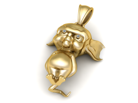 Sassy Mouse スターリング ペンダント 3D 印刷可能モデル 3Dプリントモデル