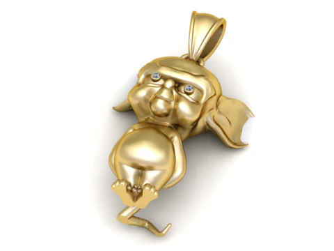 Sassy Mouse Sterling Pendant 3d printable model 3D Print Model