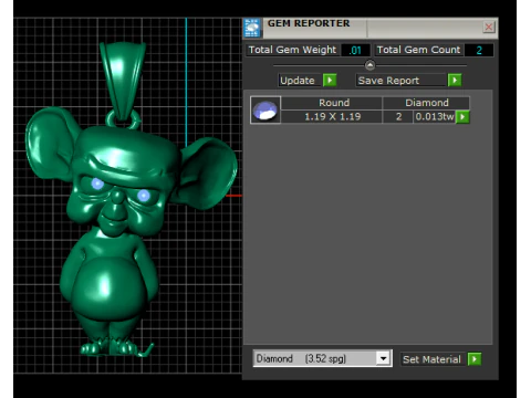 Sassy Mouse Sterling Pendant 3d printable model 3D Print Model
