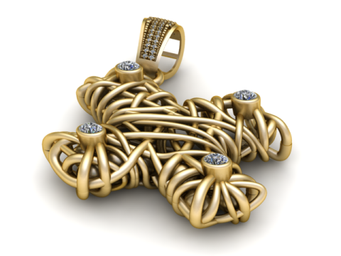 Elmas haç kolye 3D Yazdırılabilir Model 3D Baskı Modeli