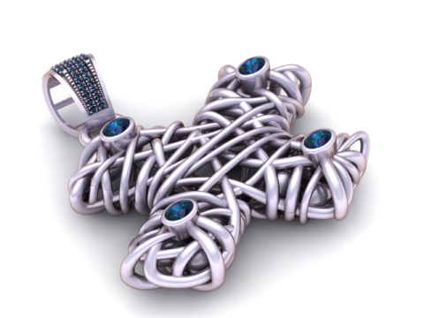 Elmas haç kolye 3D Yazdırılabilir Model 3D Baskı Modeli