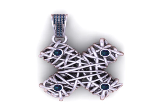 Diamond cross pendant 3D Printable Model 3D Print Model