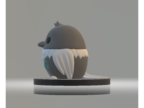 Симпатичная 3D-модель персонажа Chibi Frost-Feather Owl 3D Принт Модель