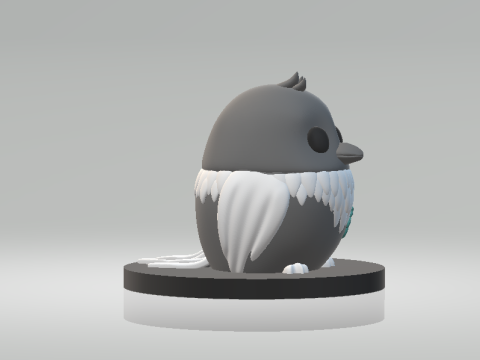 Симпатичная 3D-модель персонажа Chibi Frost-Feather Owl 3D Принт Модель