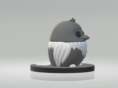 Chibi Frost-Feather Owl Cute 3D Character Model 3D Print Model