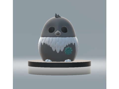 Симпатичная 3D-модель персонажа Chibi Frost-Feather Owl 3D Принт Модель